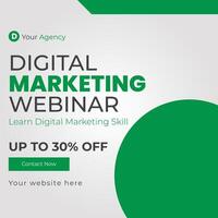 Digital Marketing Webinar editierbar Sozial Medien Startseite und Banner vektor
