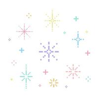 bezaubernd Pastell- funkelnd Pixel Kunst 8 bisschen Stil vektor