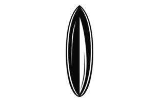 ein Surfbrett Vektor skizzieren schwarz Gliederung Kunst kostenlos