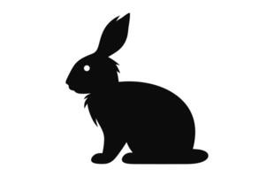 ein Ostern Hase Silhouette schwarz Vektor kostenlos