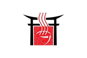 japanisch Essen Logo Design mit modern Konzept vektor