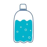 Hand gezeichnet Flasche von Wasser. Gekritzel Vektor Illustration, Konzept von bleibe hydratisiert, trinken Mehr Wasser