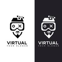 virtuell Wirklichkeit Logo Design Symbol Marke Identität Zeichen Symbol vektor