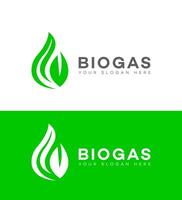 Biogas Logo Symbol Marke Identität Zeichen Symbol vektor