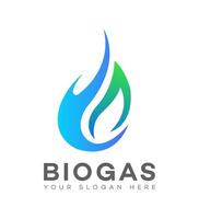 Biogas Logo Symbol Marke Identität Zeichen Symbol vektor