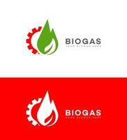 Biogas Logo Symbol Marke Identität Zeichen Symbol vektor