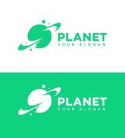 Planet Logo Symbol Marke Identität Zeichen Symbol vektor