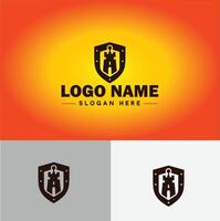 Schild Logo Vektor Kunst schützen Schild Sicherheit Symbol Unternehmen Logo Vorlage