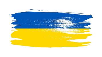 ukrainische Nationalflagge im Grunge-Stil vektor