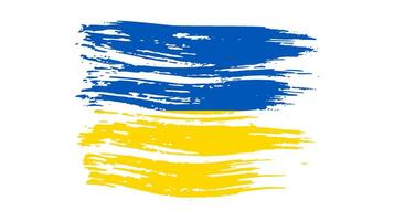 ukrainische Nationalflagge im Grunge-Stil vektor