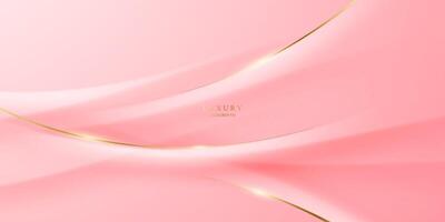 Rosa abstrakt Hintergrund mit Luxus golden Elemente Vektor Illustration