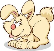 tecknad serie illustration av söt kanin djur- karaktär maskot vektor