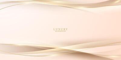 elegant braun Hintergrund mit Luxus golden Elemente modern 3d abstrakt Vektor Illustration Design