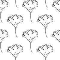 Frühling Linie Blumen zum Dekoration und Geschenk vektor