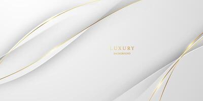 Luxus abstrakt Vektor Illustration Weiß Hintergrund mit golden Elemente