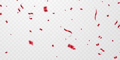 firande bakgrund med elegant röd konfetti för festival dekoration. vektor illustration