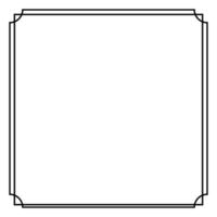 enkel linje fyrkant och eller fyrkant form, kan använda sig av för enkel ramverk, text, Citat, kopia Plats eller för grafisk design element. vektor illustration