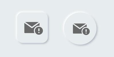 Spam solide Symbol im neomorph Design Stil. Mail Zeichen Vektor Illustration.