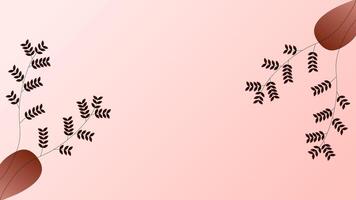 abstrakt ästhetisch Hintergrund Hand gezeichnet organisch gestalten mit Blatt Pflanze Ornament Pastell- eben Farbe Design Vektor Vorlage zum Hintergrund, Abdeckung, Poster