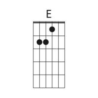 e Gitarre Akkord Symbol Vektor