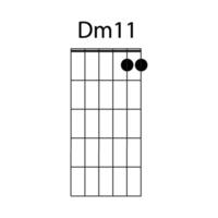d11 Gitarre Akkord Symbol Vektor