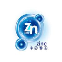 zink hälsa vård och medicinsk begrepp design. vektor