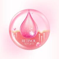 Retinol Serum Haut Pflege kosmetisch vektor