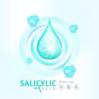 salicylsyra syra serum hud vård kosmetisk vektor