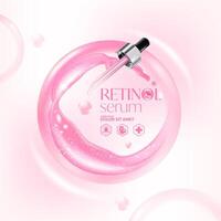 Retinol Serum Haut Pflege kosmetisch vektor