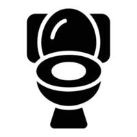 Toilette Glyphe Symbol Hintergrund Weiß vektor