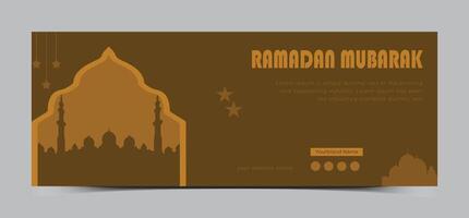 ramadan mubarak social media omslag design mall vektor