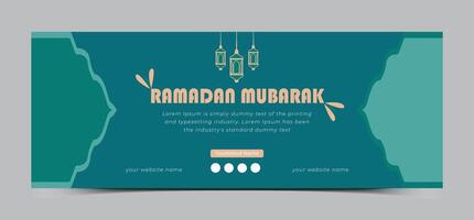 Ramadan Mubarak Sozial Medien Startseite Design Vorlage vektor