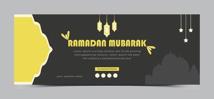 ramadan mubarak social media omslag design mall vektor