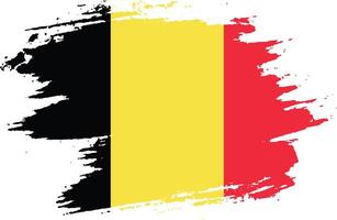 Belgier Flagge. Vektor Illustration auf ein Weiß Hintergrund. Bürste Schlaganfälle sind gezeichnet durch Hand. Unabhängigkeit Tag im Belgien.