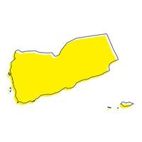 Karte von Yaman, Vektor Illustration eps 10.