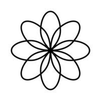 Gekritzel Blume. Vektor linear Illustration.