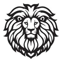 ai genererad våldsam lejon ikoniska logotyp vektor illustration