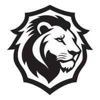 ai genererad våldsam lejon ikoniska logotyp vektor illustration