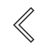 links Pfeil Symbol isoliert auf ein Weiß Hintergrund vektor