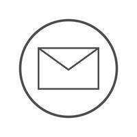 Mail Linie Symbol einstellen Vektor