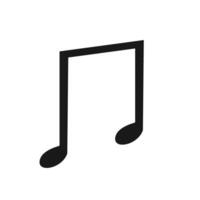 musik notera eller åtta notera platt ikon för appar och webbplatser vektor