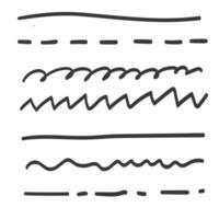 Gekritzel Hand gezeichnet Linie einstellen vektor