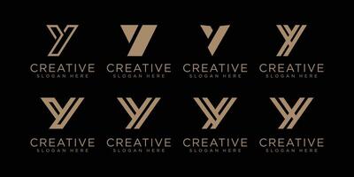 einstellen von Brief y Vektor Logo Vorlage Illustration Design