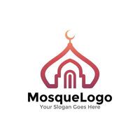 islamisch Logo Vektor, kreativ Muslim Design, einfach Moschee Logo Design vektor