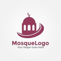 islamic logotyp vektor, kreativ muslim design, enkel moské logotyp design vektor