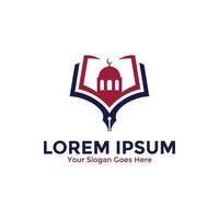 islamisch Lernen Logo Design Vorlage. islamisch Schule Logo. islamisch Bildung Logo. Vektor Illustration.