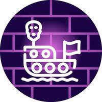 Piratenschiff kreatives Icon-Design vektor