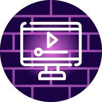 Video-Player kreatives Icon-Design vektor