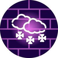 Schnee kreatives Icon-Design vektor