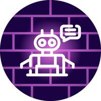 Chatbot kreatives Icon-Design vektor